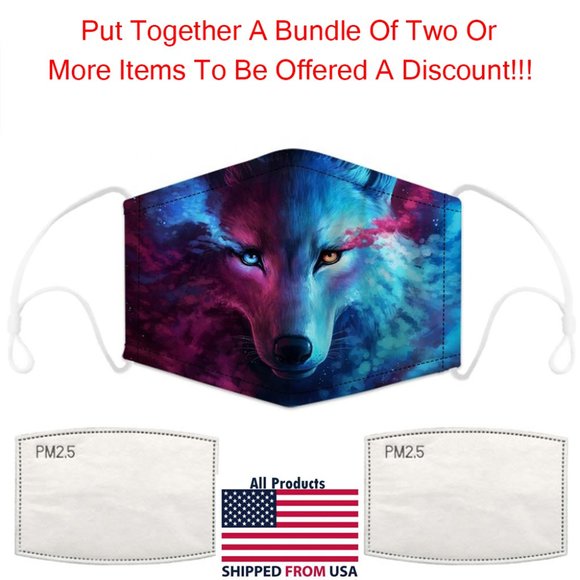 Washable Face Mask #10 - 2 Filters - Picture 1 of 5